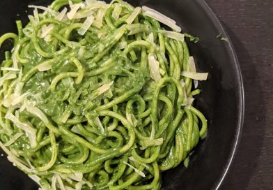 Spaghettis à la crème d’épinards